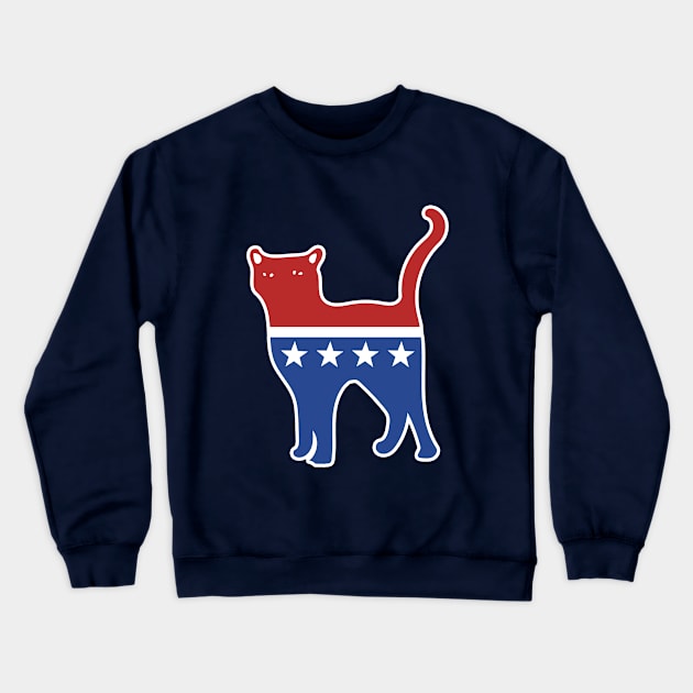 USA political CAT Crewneck Sweatshirt by bubbsnugg